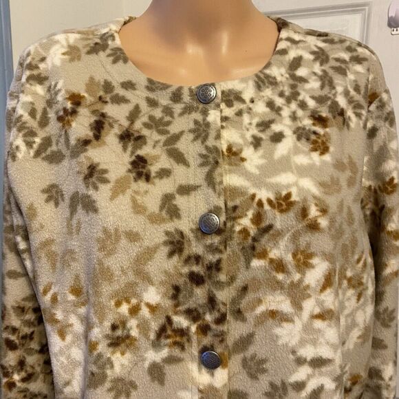 Basic Editions Multicolor Flannel Jacket Sweater Sz XL Soft Warm Cozy Button Up - Picture 6 of 8